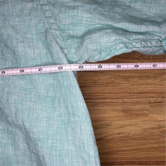 Tommy Bahama Relax Blue Linen Short Sleeve Casual Button Front Shirt Mens XL/TG - Picture 5 of 6